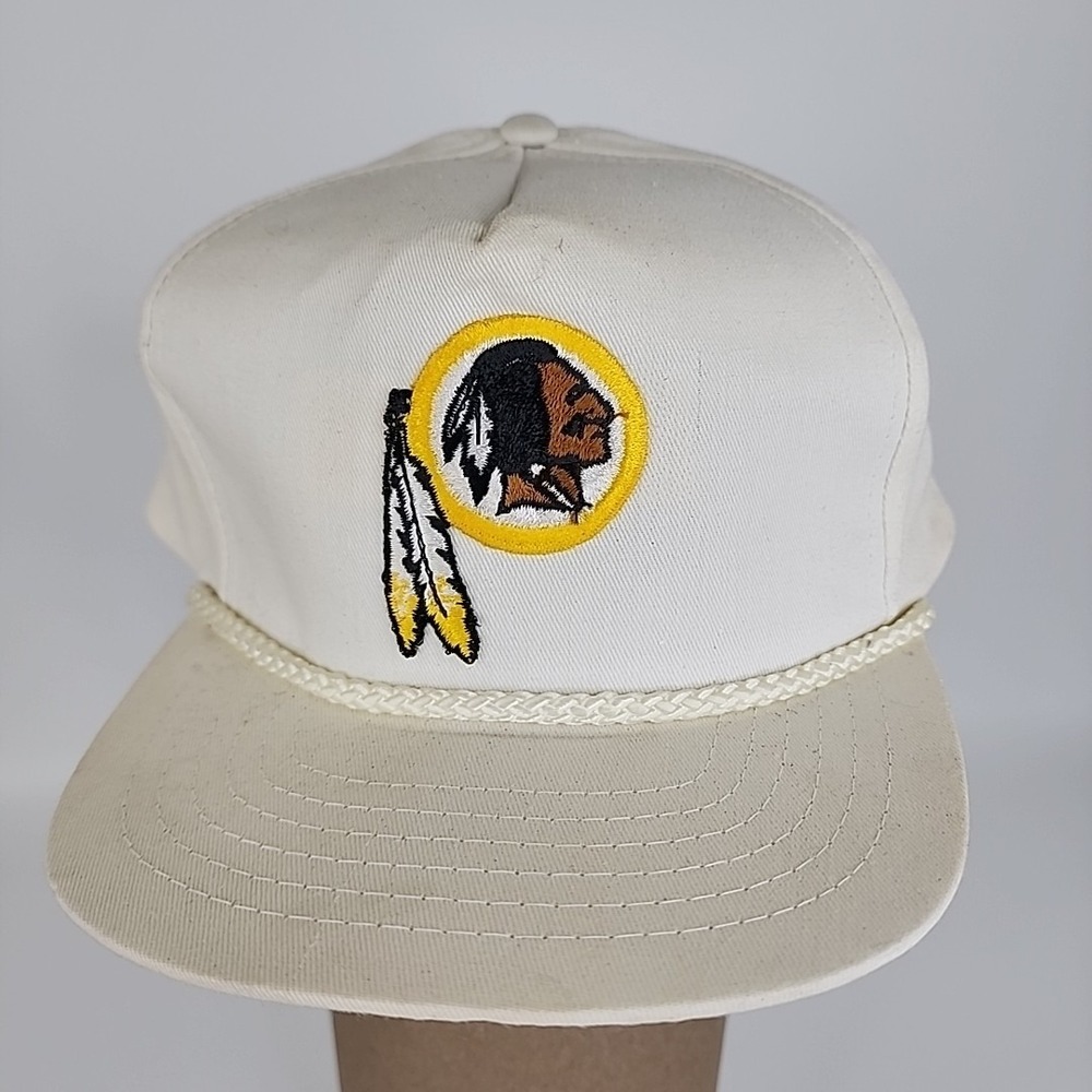 Vintage‎ 100% Cotton NFL Washington Redskins Mascot Snapback Rope Canvas Hat